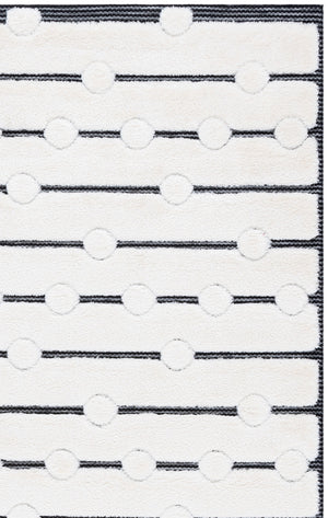 Safavieh Celebrity Ivory And Black Geometric Area Rug — Low-Profile 7/8" Pile, Durable Power-Loomed Design 4'-0" x 6'-0" CEL806H-4