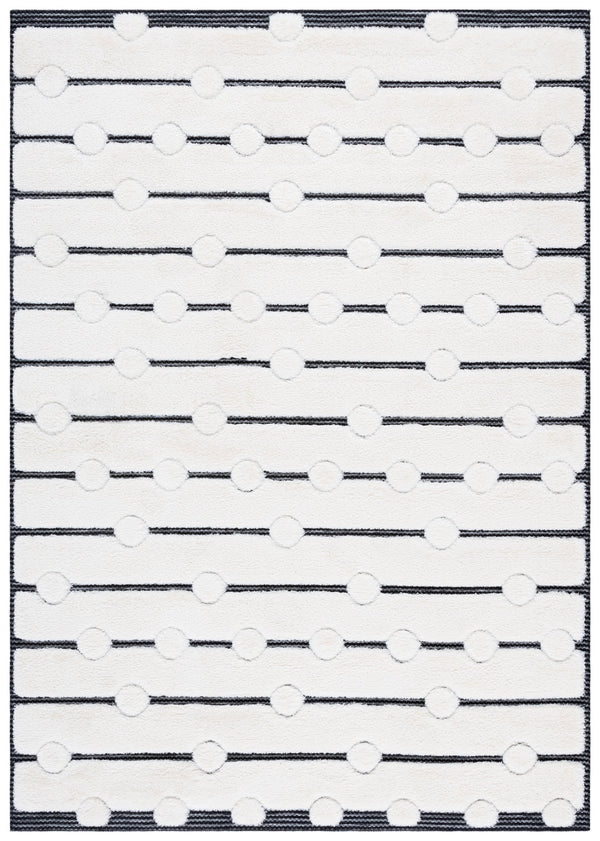 Safavieh Celebrity Ivory And Black Geometric Area Rug — Low-Profile 7/8" Pile, Durable Power-Loomed Design 4'-0" x 6'-0" CEL806H-4