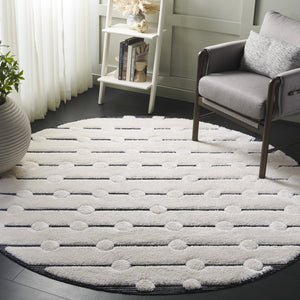 Safavieh Celebrity Ivory And Black Area Rug 8X10 Power-Loomed In Turkey, Low Pile 7/8" Durable Soft Feel 9'-0" x 12'-0" CEL806H-9