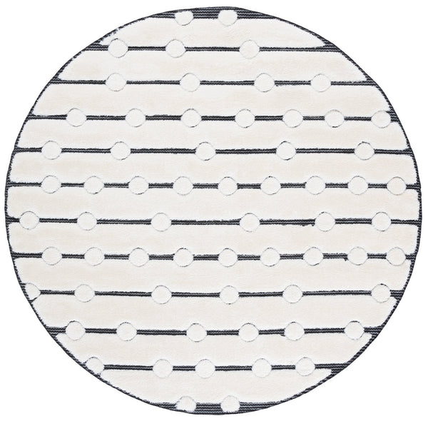 Safavieh Celebrity Ivory And Black Geometric Area Rug — Low-Profile 7/8" Pile, Durable Power-Loomed Design 4'-0" x 6'-0" CEL806H-4
