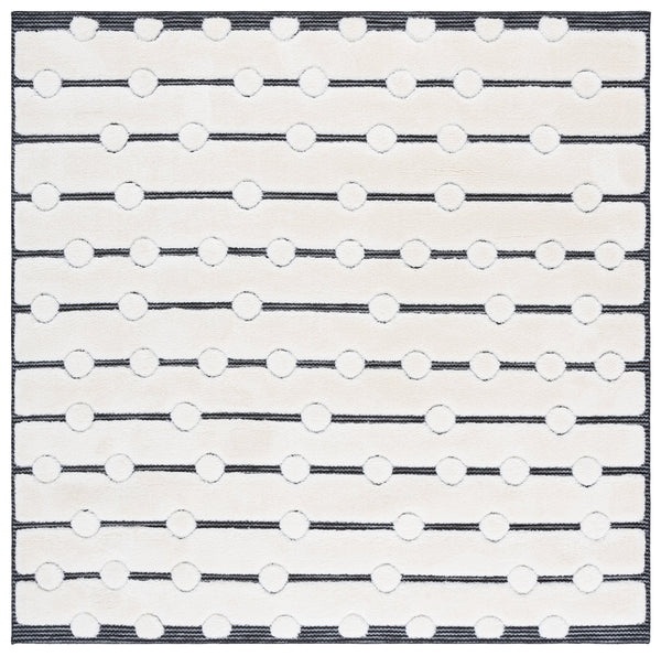 Safavieh Celebrity Ivory And Black Geometric Area Rug — Low-Profile 7/8" Pile, Durable Power-Loomed Design 4'-0" x 6'-0" CEL806H-4