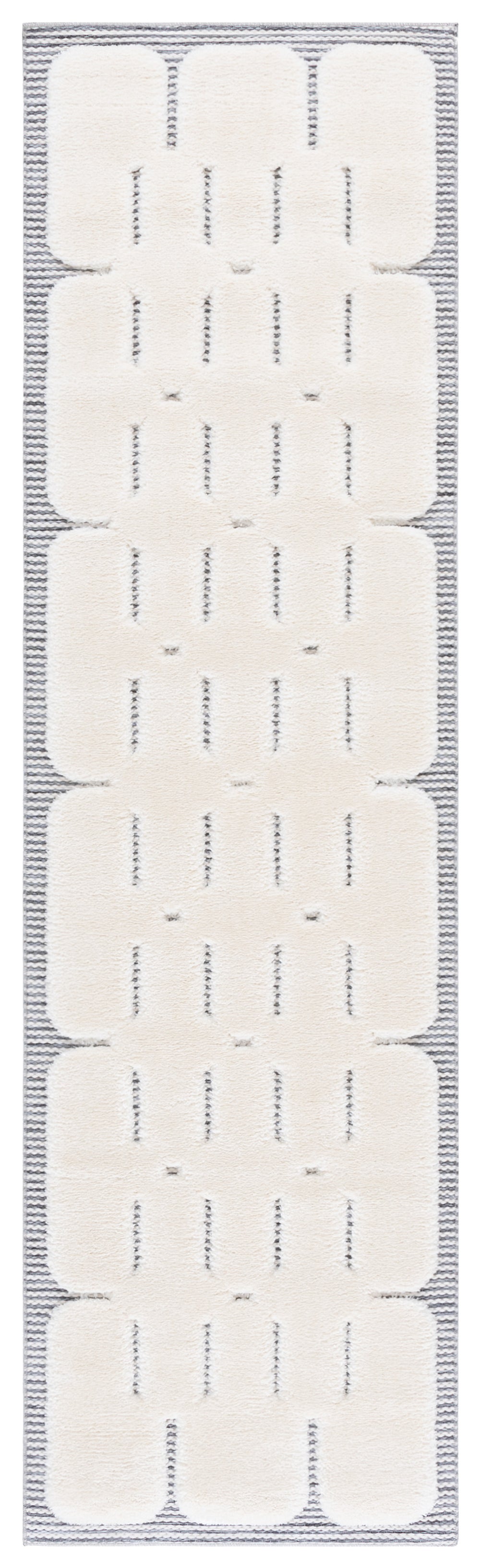 Safavieh Celebrity Turkish Power-Loomed Area Rug In Ivory And Grey — Low-Profile, Stain-Resistant, Modern Elegance 5'-3" x 7'-6" CEL808F-5