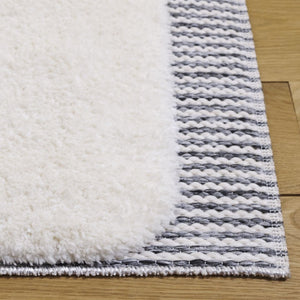 Safavieh Celebrity Power Loomed Runner Rug Neutral Ivory Grey Poly Blend Hallway Accent 2'-2" x 8'-0" CEL808F-28
