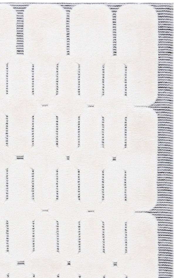 Safavieh Celebrity Turkish Power-Loomed Area Rug In Ivory And Grey — Low-Profile, Stain-Resistant, Modern Elegance 5'-3" x 7'-6" CEL808F-5