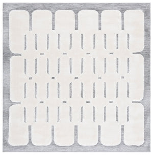 Safavieh Celebrity Ivory Grey Scandinavian Geometric Area Rug — Low Profile, Durable Turkish Power-Loomed Design 9'-0" x 12'-0" CEL808F-9