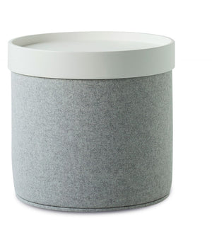 Soho Concept Celine Pouf-b: Stylish Dark Grey Wool Pouf With 10-year Guarantee, Supports 350 Lbs, Compact Design Silver,White  Soho-concept-dining-chair-13436