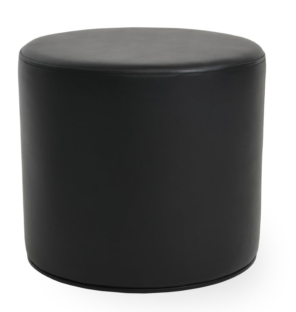 Soho Concept Celine Pouf-b 17.7" - Stylish Nubuck & Velvet Fabric Ottoman With 10-year Guarantee For Elegant Seating Red  Soho-concept-dining-chair-13425