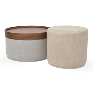 Soho Concept Celine Pouf - Stylish Compact Seating In Beige With 10-year Guarantee, Premium Wool & Boucle Fabric Beige,Silver,Walnut  Soho-concept-dining-chair-13383