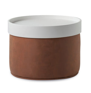 Soho Concept Celine Pouf - Stylish 17.7" Nubuck & Velvet Upholstery, 350 Lb Capacity, 10-year Guarantee, Grey/White White  Soho-concept-dining-chair-13445