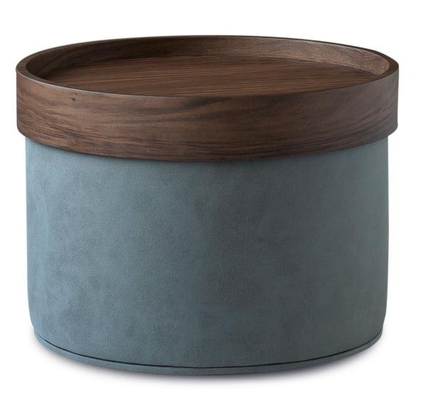 Soho Concept Celine Pouf - Stylish 17.7" Nubuck & Velvet Upholstery, 350 Lb Capacity, 10-year Guarantee, Grey/White Grey,Walnut  Soho-concept-dining-chair-13446