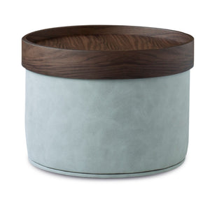Soho Concept Celine Pouf - Stylish 17.7" Nubuck & Velvet Upholstery, 350 Lb Capacity, 10-year Guarantee, Grey/White Beige,Walnut  Soho-concept-dining-chair-13449