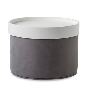 Soho Concept Celine Pouf - Stylish 17.7" Nubuck & Velvet Upholstery, 350 Lb Capacity, 10-year Guarantee, Grey/White Grey,White  Soho-concept-dining-chair-13437
