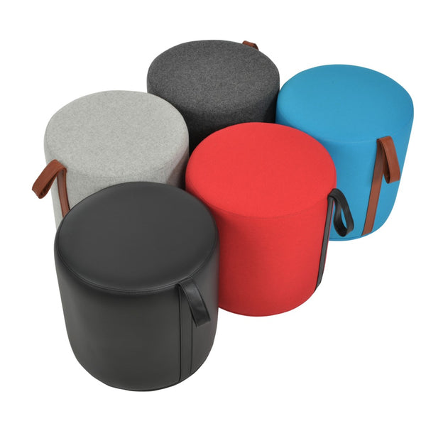 Soho Concept Celine Pouf - Stylish 23.6" Wool & Boucle Fabric Ottoman With 10-year Guarantee, Made In Turkey Dark Grey,Silver  Soho-concept-dining-chair-13458