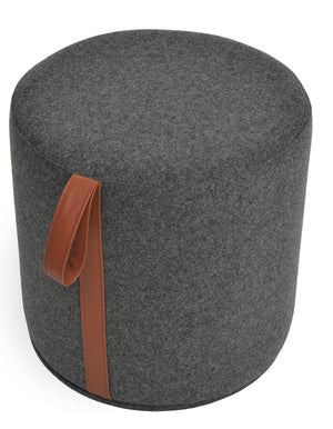 Soho Concept Celine Pouf - Stylish Compact Seating In Beige With 10-year Guarantee, Premium Wool & Boucle Fabric Dark Grey  Soho-concept-dining-chair-13455