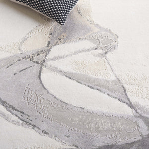 Safavieh Centennial Modern Grey/Ivory Area Rug - Hand-knotted Luxury, 9' X 12' | Timeless Elegance & Comfort Grey ,Ivory 55% Wool,30% Silk,15% Cotton Cen401f-9