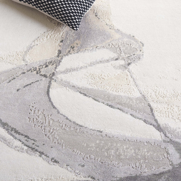 Safavieh Centennial Modern Grey/Ivory Area Rug - Hand-knotted Luxury, 9' X 12' | Timeless Elegance & Comfort Grey ,Ivory 55% Wool,30% Silk,15% Cotton Cen401f-9