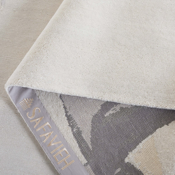 Safavieh Centennial Modern Grey/Ivory Area Rug - Hand-knotted Luxury, 9' X 12' | Timeless Elegance & Comfort Grey ,Ivory 55% Wool,30% Silk,15% Cotton Cen401f-9