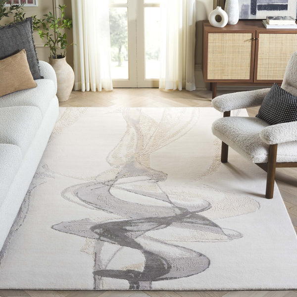 Safavieh Centennial Modern Grey/Ivory Area Rug - Hand-knotted Luxury, 9' X 12' | Timeless Elegance & Comfort Grey ,Ivory 55% Wool,30% Silk,15% Cotton Cen401f-9