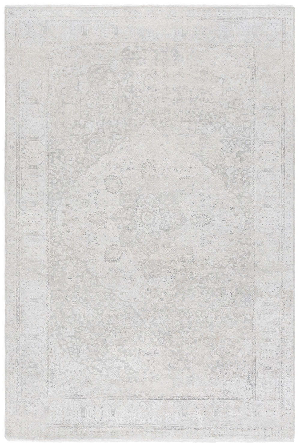 Safavieh Centennial Hand-knotted Area Rug – Luxurious Silk & Wool Blend For Elegant Home Décor Appeal Light Grey ,Beige 50% Silk,40% Wool,10% Cotton Cen901f-6