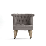 Amelie Slipper Chair Limed Grey Oak, Grey Linen CF003-Z E272 A048 Zentique