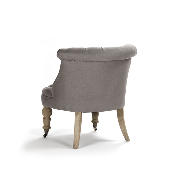 Amelie Slipper Chair Limed Grey Oak, Grey Linen CF003-Z E272 A048 Zentique