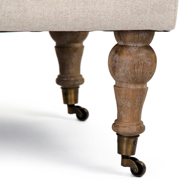 Maison Tufted Ottoman Limed Grey Oak, Natural Linen CF056-Z E272 A003 REC Zentique