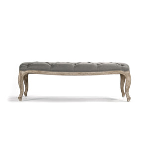 Maison Tufted Ottoman Limed Grey Oak, Grey Linen CF064-6 E272 A048 Zentique