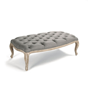 Maison Tufted Ottoman Limed Grey Oak, Grey Linen CF064-6 E272 A048 Zentique