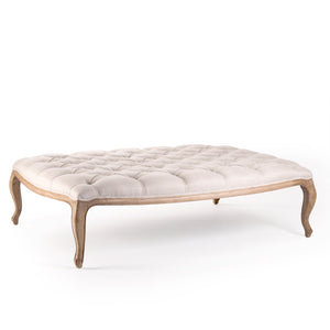 Maison Tufted Ottoman Natural Oak, Natural Linen CF064 E255 A003 Zentique