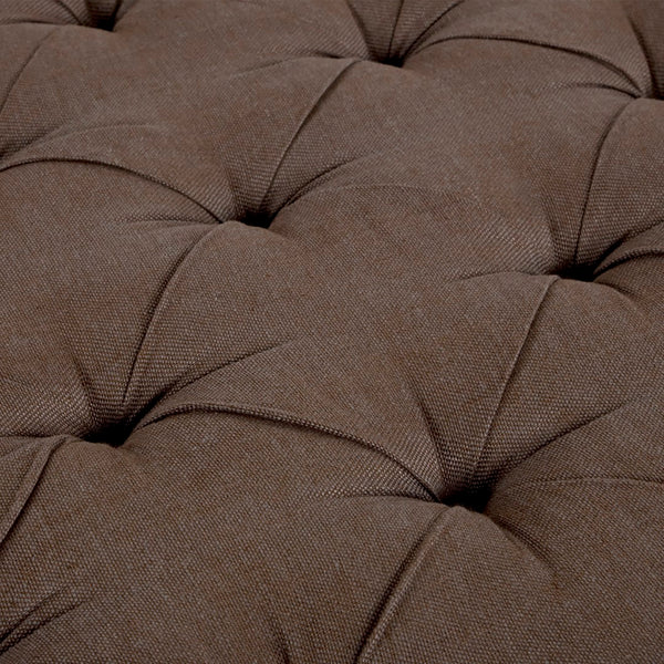 Maison Tufted Ottoman Limed Grey Oak, Aubergine Linen CF064 E272 A008 Zentique