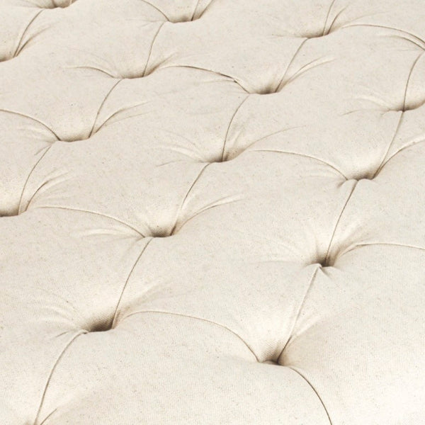 Zentique Maison Tufted Ottoman — Versatile Button-Tufted Birch Frame Bench for Seating, Footrest, or Table (96 characters) CF064 432 C020