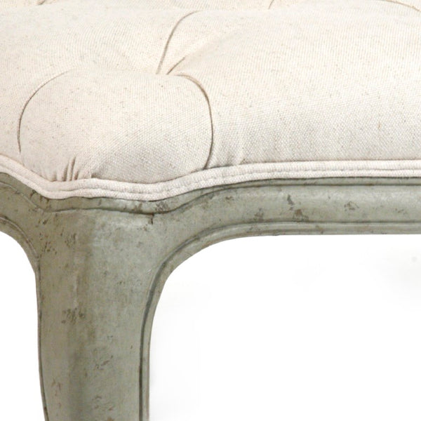 Zentique Maison Tufted Ottoman — Versatile Button-Tufted Birch Frame Bench for Seating, Footrest, or Table (96 characters) CF064 432 C020