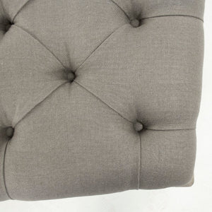 Zentique Maison Rectangular Ottoman with Oak Frame & Linen Upholstery — Multifunctional Bench, Sleek 58"W CF064 E272 A048