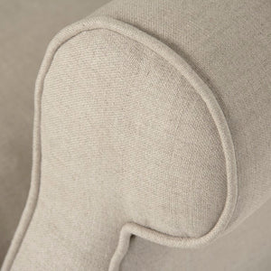 Zentique Hampton chair with solid oak frame and breathable linen upholstery — coastal comfort, durable support (97) Limed Grey Oak, Natural Linen CF071-A-Z E272 A003