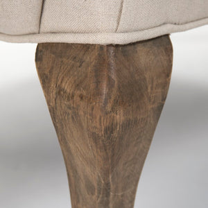 Zentique Zacharie Club Chair with Solid Oak Frame and Breathable Linen Upholstery for Timeless, Cozy Seating 94 chars Reclaimed Oak, Natural Linen CF075 E255-3 A003 #22