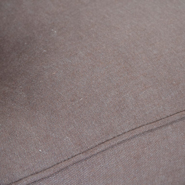 Zentique Zacharie Club Chair with Solid Oak Frame and Breathable Linen Upholstery for Timeless, Cozy Seating 94 chars Limed Grey Oak, Aubergine Linen CF075 E272 A008