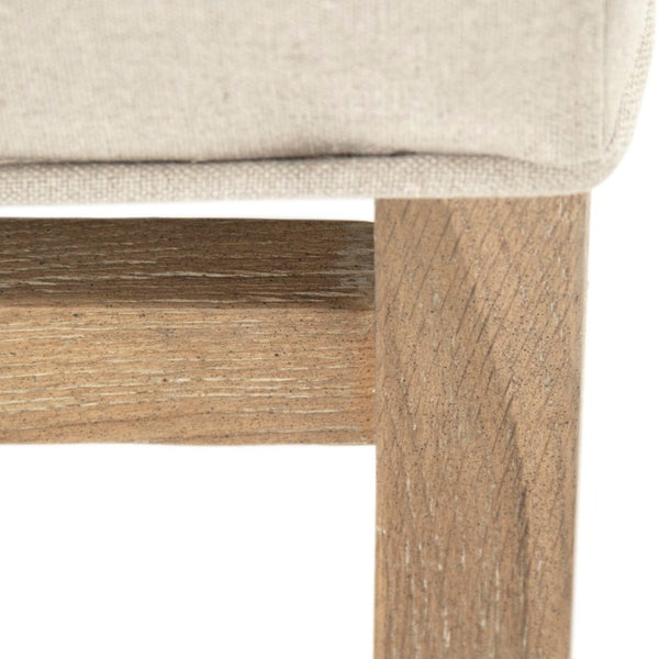 Zentique Fabien Solid Oak Wingback Chair in Natural Linen — Timeless Statement Seating for Living & Reading Nooks CF090 E272 A003