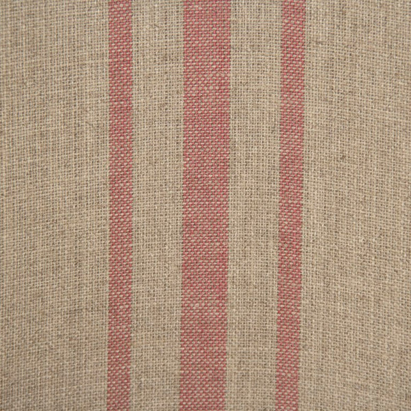 Zentique Liberte Deconstructed Arm Chair with Linen Upholstery and Solid Birch Frame for Cozy Modern Lounging Dry Finished Birch, Khaki Linen with Red Pinstripe, Burlap CF139 513 A034 Red Stripe