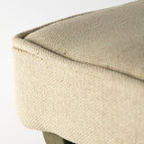 Crescenzo Single Bench Faux Olive Green Birch, Hemp Linen CF162 432 H013 Zentique