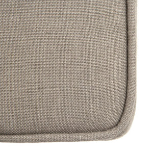Zentique Crescenzo Bench with Solid Oak Frame and Cushioned Linen Upholstery for Entryway, Bedroom Seating Limed Grey Oak, Grey Linen CF163 E272 A048
