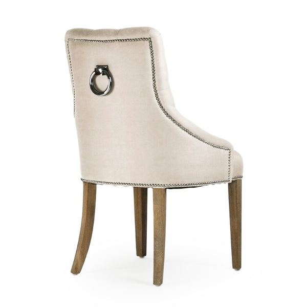 Zentique Anneau Solid Oak Dining Chair with Linen Upholstery — Sleek Ergonomic Design, Durable Craftsmanship CF164 E272 A003