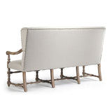 Franck Bench Limed Grey Oak, Natural Linen CF187-3 E272 A003 Zentique