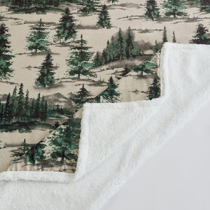 Hiend Accents Joshua Campfire Sherpa Throw - Cozy Comfort For Outdoor Gatherings With Rustic Lodge Style Charm Green Front, 100% Polyester,Back, 100% Polyester (Sherpa Fabric) Cf1915th-os-df