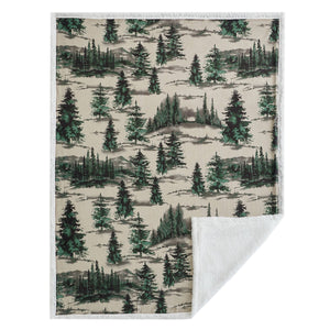 Hiend Accents Joshua Campfire Sherpa Throw - Cozy Comfort For Outdoor Gatherings With Rustic Lodge Style Charm Green Front, 100% Polyester,Back, 100% Polyester (Sherpa Fabric) Cf1915th-os-df