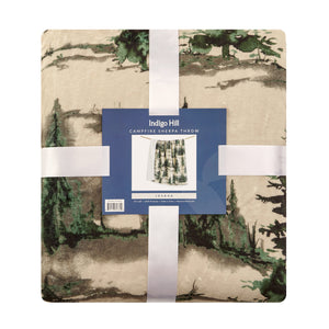 Hiend Accents Joshua Campfire Sherpa Throw - Cozy Comfort For Outdoor Gatherings With Rustic Lodge Style Charm Green Front, 100% Polyester,Back, 100% Polyester (Sherpa Fabric) Cf1915th-os-df