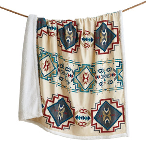 Hiend Accents Spirit Valley Campfire Sherpa Throw - Cozy Multicolor Blanket For Outdoor Adventures & Home Comfort Multi Color Front, 100% Polyester,Back, 100% Polyester (Sherpa Fabric) Cf2113th-os-oc