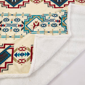 Hiend Accents Spirit Valley Campfire Sherpa Throw - Cozy Multicolor Blanket For Outdoor Adventures & Home Comfort Multi Color Front, 100% Polyester,Back, 100% Polyester (Sherpa Fabric) Cf2113th-os-oc