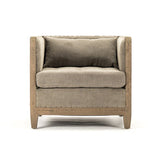 Vert Deconstructed Club Chair Dry Finished Birch, Green Moss Linen/Cotton, Burlap CF223-1 513 C064/AID010 Zentique