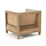 Vert Deconstructed Club Chair Dry Finished Birch, Green Moss Linen/Cotton, Burlap CF223-1 513 C064/AID010 Zentique