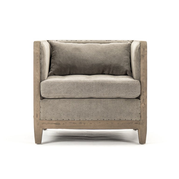 Zentique Vert deconstructed club chair with linen-burlap upholstery, solid birch frame, compact modern comfort 93 chars CF223-1 513 C064/AID010
